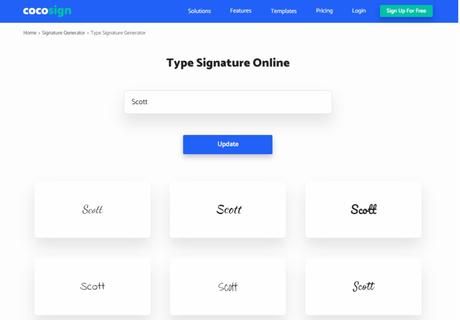 How do I create an Electronic Signature CocoSign?