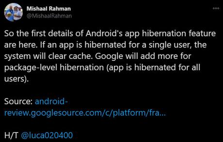 Android 12 could get an app hibernation feature (Updated: More details)