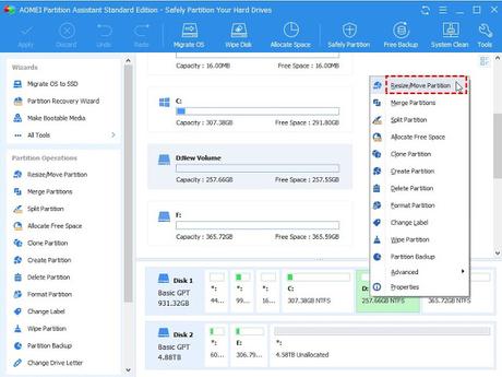 How to Easily Resize Partition with AOMEI Partition Assistant