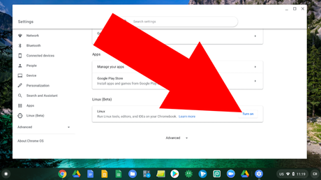 how to run linux apps on chromebook