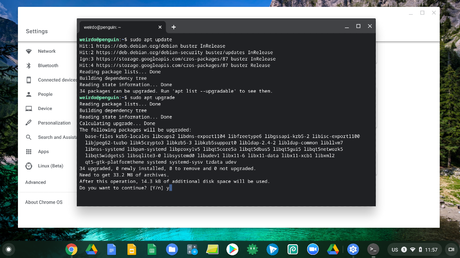 how to install linux on a chromebook