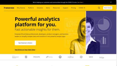 Sisense business intelligence and analytics software