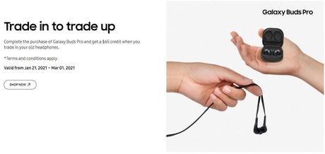 $65 off the Galaxy Buds Pro when trading in any headphones