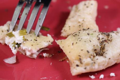 A Lemony Goat Cheese with Chives Turnovers
