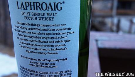 Laphroaig 16 Years Limited Edition Back Label