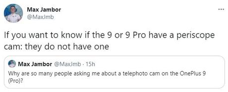 The OnePlus 9 series may do without a periscope camera system