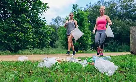 Plogging running