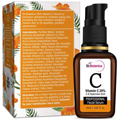 Best facial oils for dry skin With price| Glow| Hydration| Healthy Beautiful skin Botanica Vitamin C 20% + Vitamin E & Hyaluronic acid Facial Serum (Price – Rs. 1199)