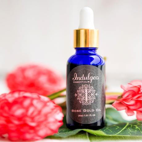 Best facial oils for dry skin With price| Glow| Hydration| Healthy Beautiful skin Indulgeo Essentials Rose Gold Daily Oil (Price – Rs. 1152)