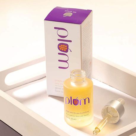 Best facial oils for dry skin With price| Glow| Hydration| Healthy Beautiful skin Plum Grape Seed & Sea Buckthron Glow Restore Face Oils Blend (Price – Rs. 697)