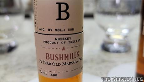 Bushmills 25 Years Marsala Cask Irish Single Malt Whiskey Label