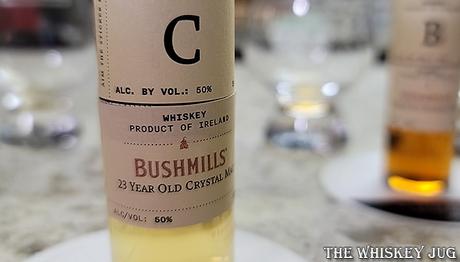 Bushmills 23 Years Crystal Malt Whiskey Label