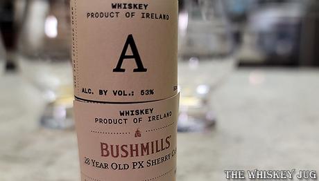 Bushmills 28 Years PX Cask Whiskey Label