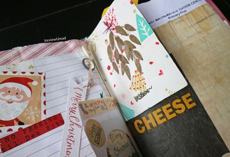Re-purposing used Christmas tags, ribbons and wrapping paper in Junk Journals