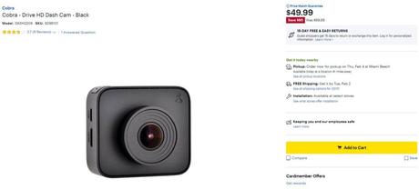 Today only: Save 50% on the Cobra Drive dash cam