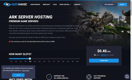 Hosthavoc- premium ARK hosting servers