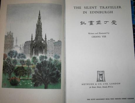 The title page of The Silent Traveller in Edinburgh showing a painting of the Scott Monument