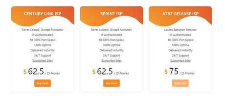 BartProxies ISP Proxy Plans