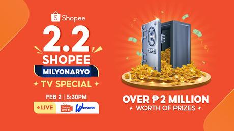 You Can Win Over ₱2M Worth of Prizes during Shopee’s 2.2 Shopee Milyonaryo TV Special