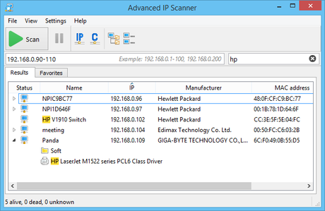 Adnaced IP Scanner- port scanning tools