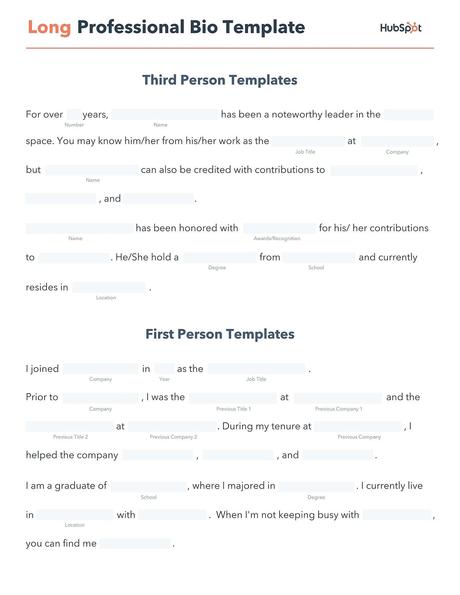 16 of the Best Professional Bio Examples We’ve Ever Seen [+ Bio Templates]