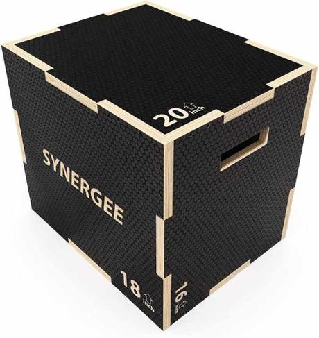 Synergee Non-Slip Wooden Plyometric Box