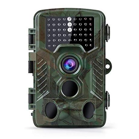 Coolife Trail Game Camera, 21MP 1080P Hunting Wildlife Camera with 3 Infrared Sensors 49Pcs IR LEDs Night Vision 0.2S Motion Activated IP67 Waterproof 2.4' LCD with 32GB Card