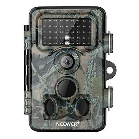 Neewer Trail Game Camera 16MP 1080P HD Digital Waterproof Hunting Scouting Cam 120 Degree Wide Angle Lens with 0.3s Trigger Speed Motion Activated Night Vision for Wildlife Monitoring