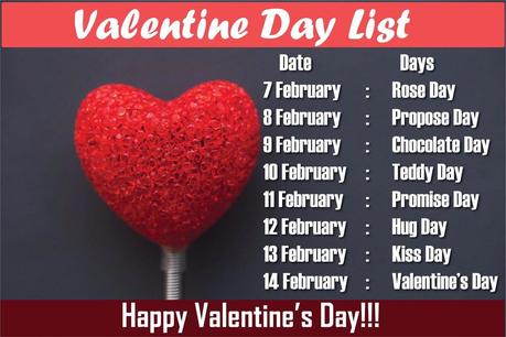 valentine week list