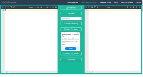 jSONFormatter.org tool for parsing