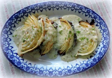 Roast Cabbage with a Dill & Mustard Sauce