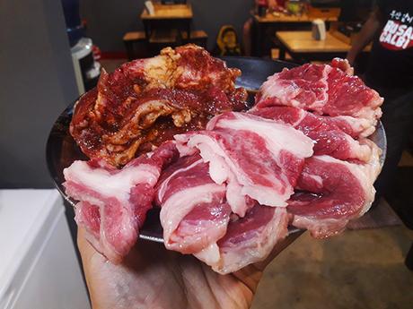 Busan Galbi's pork and beef