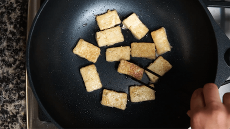 Stir Fry the tofu until its crispy