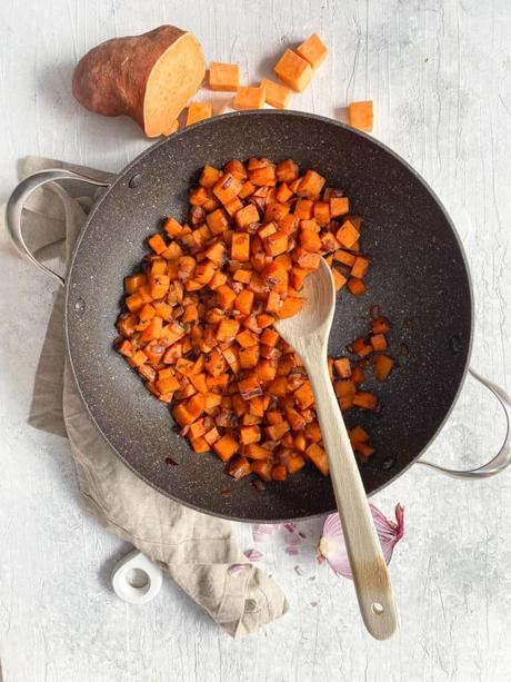 Sweet Potato Tacos with a Spicy Yogurt Sauce