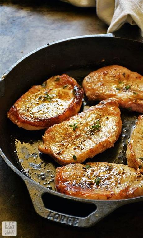 Grill the pork chops over direct medium heat, with the lid closed, until nicely browned on the outside with just a trace of pink on the inside, about 8 minutes. Pan-Seared Boneless Pork Chops | Boneless pork chop ...