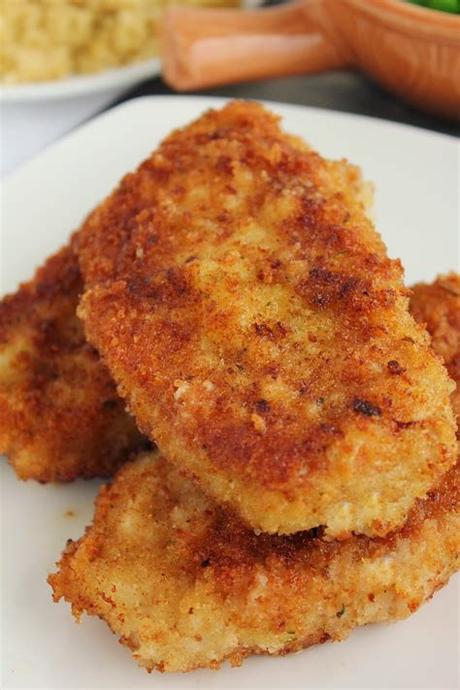 They marinate for 1 hour, then take about 5 minutes to cook. Breaded Pork Chops