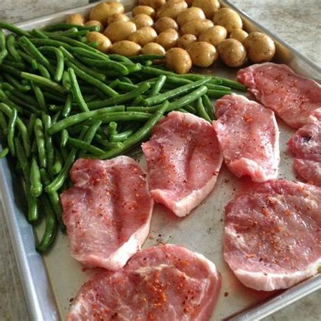 Thin chops tend to always dry up when baked. Baked Thin Pork Chops and Veggies Sheet Pan Dinner - Eat ...