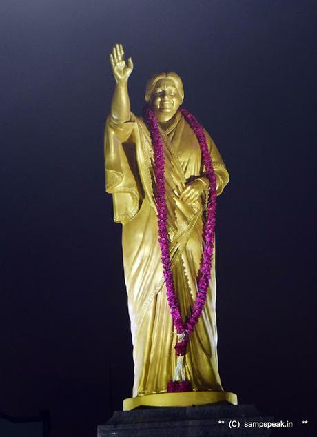 new addition to statues on Marina beach - former CM Ms J Jayalalithaa