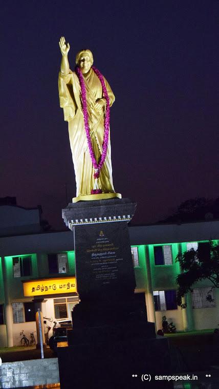 new addition to statues on Marina beach - former CM Ms J Jayalalithaa