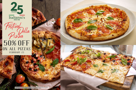 Italianni’s on a Silver Platter: Eats a Celebration! 50% Off on All Pizzas on Feb 23!
