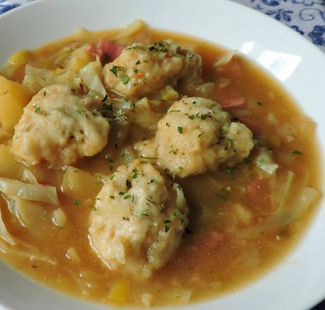 Winter Vegetable Soup with Cheese Dumplings