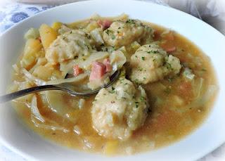 Winter Vegetable Soup with Cheese Dumplings