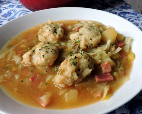 Winter Vegetable Soup with Cheese Dumplings