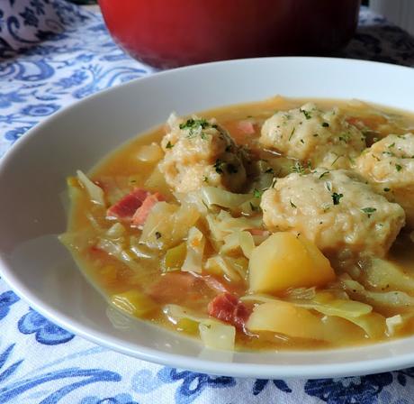 Winter Vegetable Soup with Cheese Dumplings