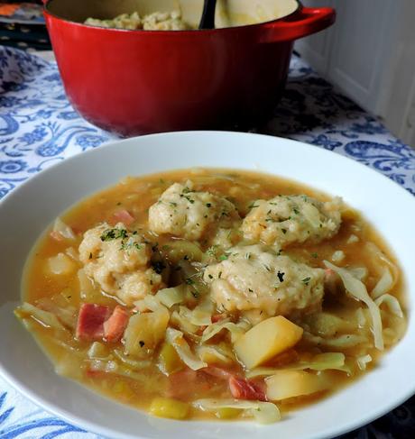 Winter Vegetable Soup with Cheese Dumplings