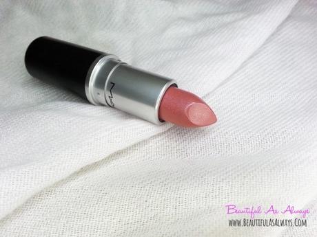 MAC Brave Lipstick Review , Swatch : MAC Satin Lipstick BRAVE