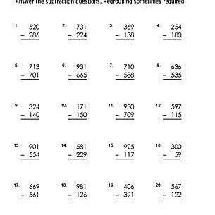 You can do the exercises online or download the worksheet as pdf. Subtraction Worksheets To 10