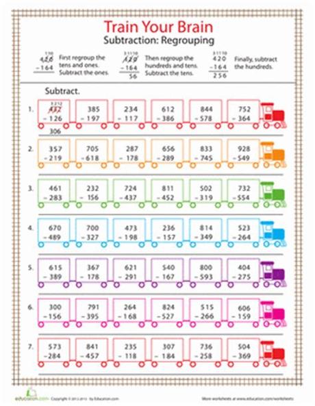 How To Subtract With Regrouping