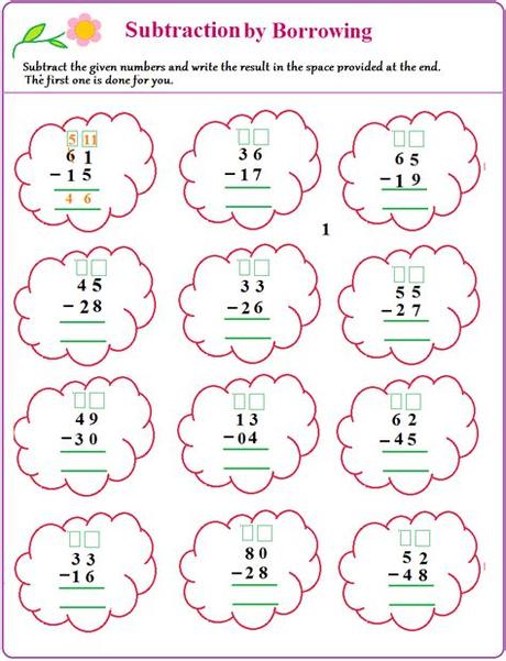 Three digit subtraction worksheets with and without regrouping. Subtraction With Regrouping Coloring Worksheets