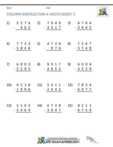 3 Digit Subtraction Regrouping Worksheet Pdf - Free 3.NBT.2 Spring Themed 3 Digit Subtraction With ... / Each worksheet has 20 problems practicing the concept of regrouping (borrowing). Problems are arrangement is vertical and 20 subtraction problems per worksheet. 4 Digit Subtraction Worksheets